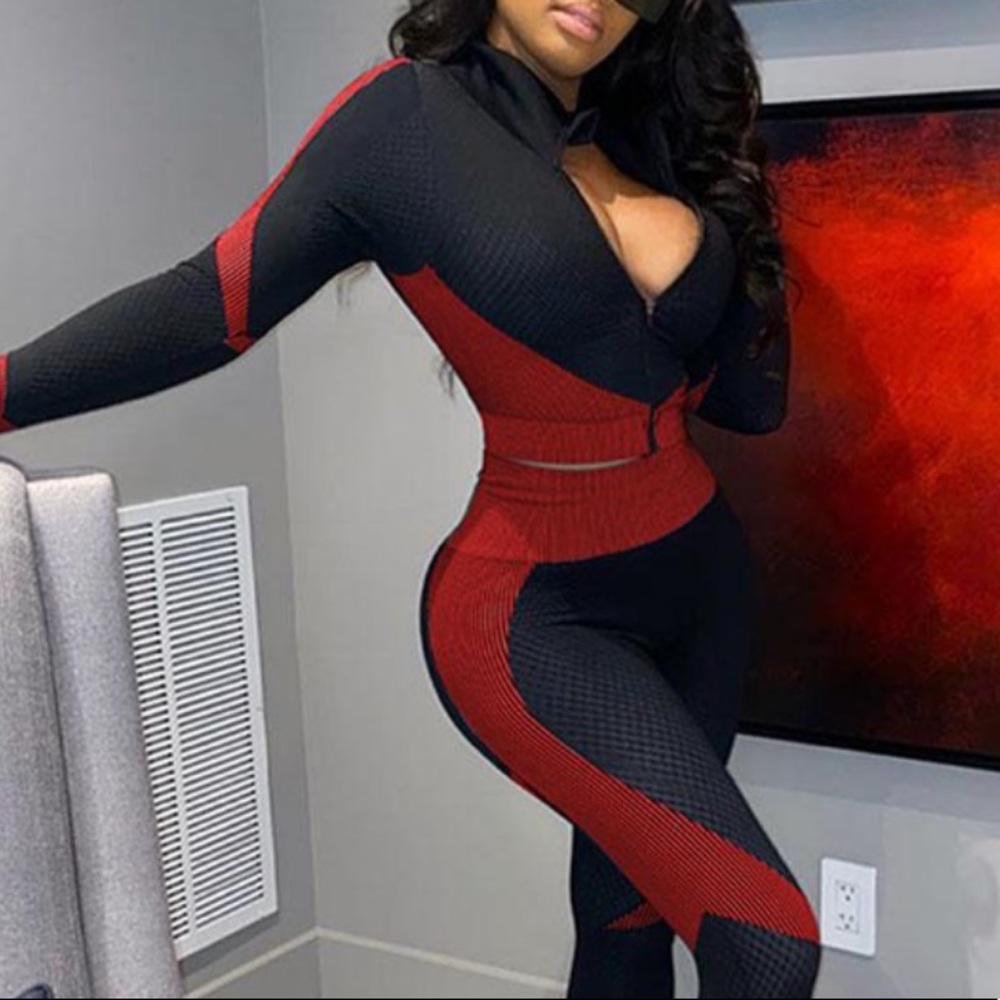 Workout Jumpsuit  - Crop Top w/Leggings